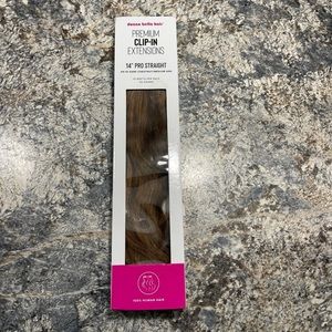 Donna Bella REG PREMIUM CLIP-IN EXTENSIONS DARK CHESTNUT/MEDIUM ASH 6/10 REMY